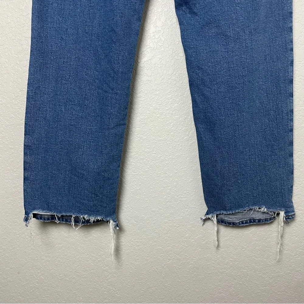 Abercrombie & Fitch Ankle Straight Ultra High Rise Blue Jeans Size 14 Long - Picture 9 of 10